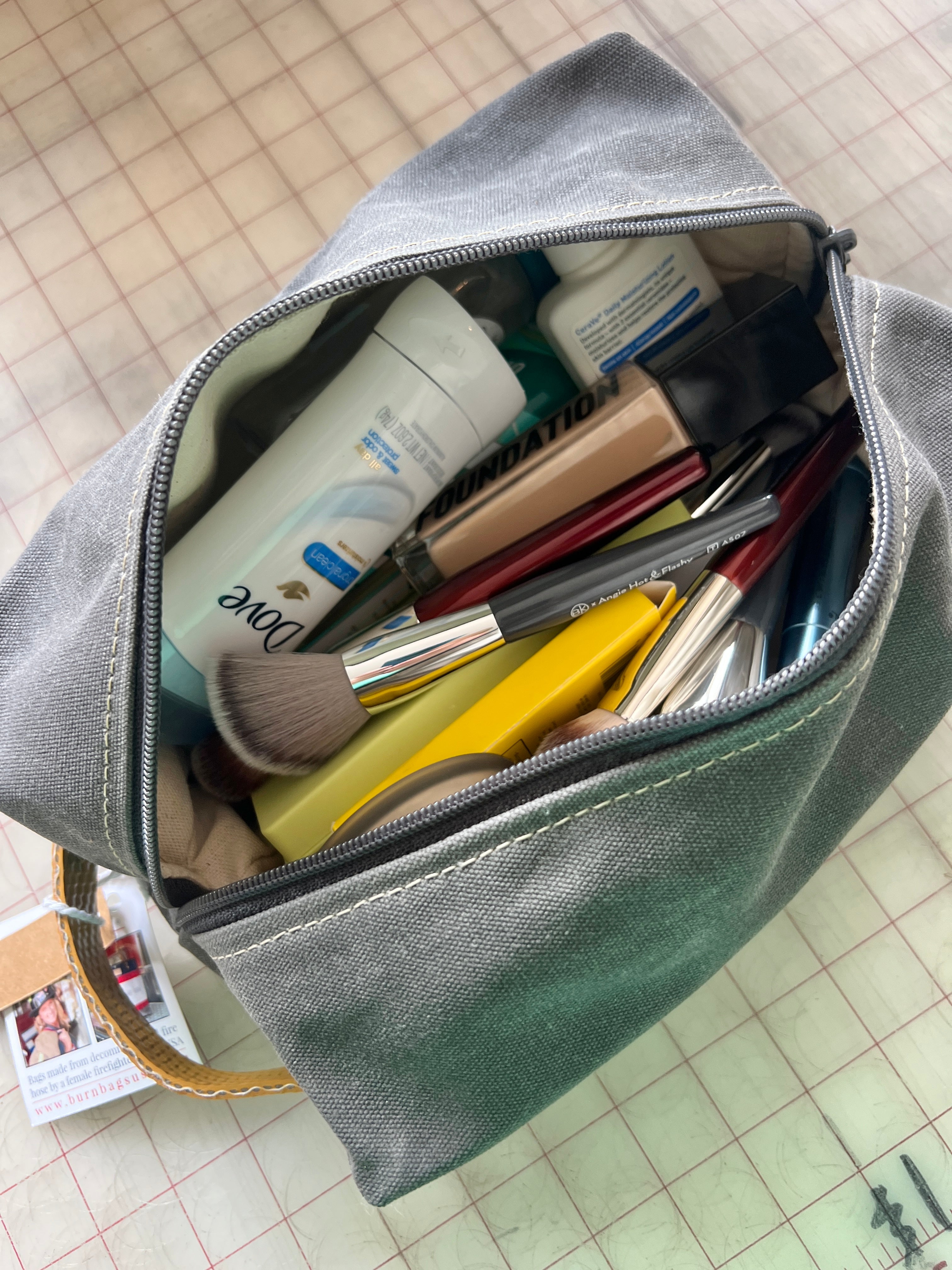 Charcoal Gray Dopp Burn Bag