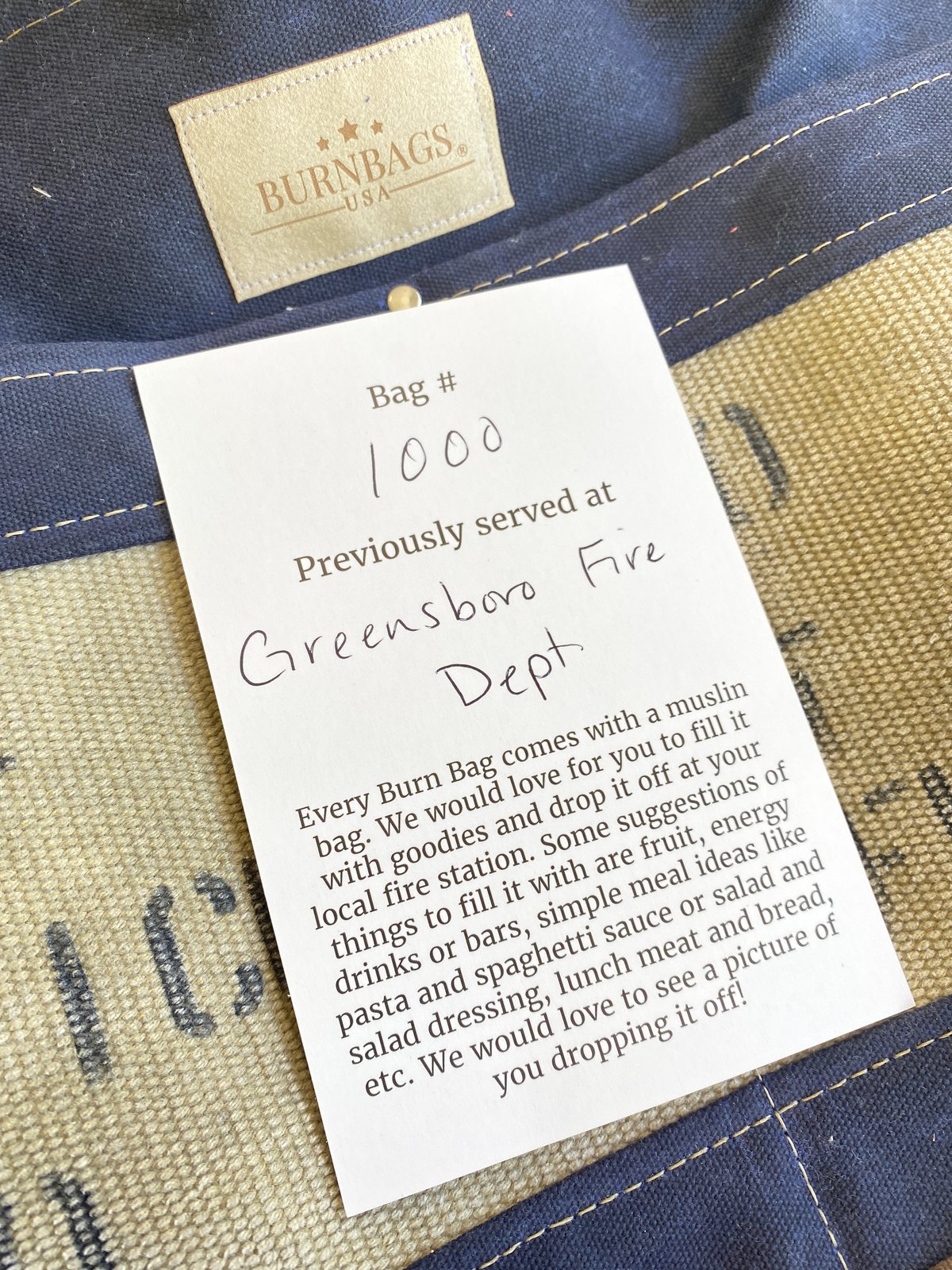 Navy Blue Classic Burn Bag